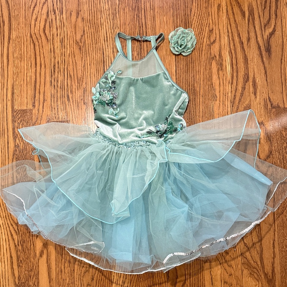Enchanting Green Fairy / Dance Costume for Kids